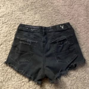 black, high wasted shorts, size 6